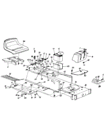 Seat / Battery / Fuel Tank / Frame parts for Premiere Lawn Tractor 135O695G321 / 1995 from AppliancePartsPros.com