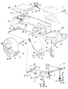Lift Assembly, Gas Tank & Wheels parts for Ranch King Lawn Tractor 132-820H205 / 1992 from AppliancePartsPros.com