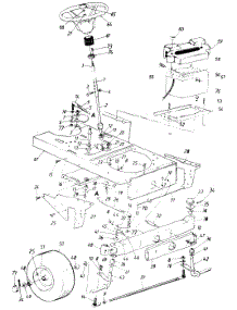 Lower Frame, Battery & Steering Assembly parts for Ranch King Lawn Tractor 132-820H205 / 1992 from AppliancePartsPros.com