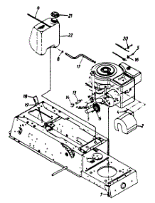 Engine External parts for Ranch King Lawn Tractor 133M619G205 / 1993 from AppliancePartsPros.com