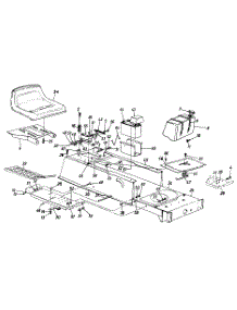 Seat / Frame, Upper / Fuel Tank / Battery parts for Ranch King Lawn Tractor 134L675G205 / 1994 from AppliancePartsPros.com