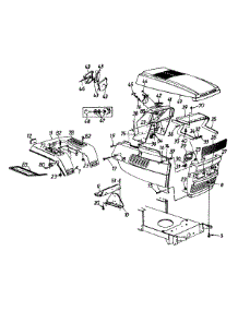 Hood Assembly parts for Ranch King Lawn Tractor 136O619G205 / 1996 from AppliancePartsPros.com
