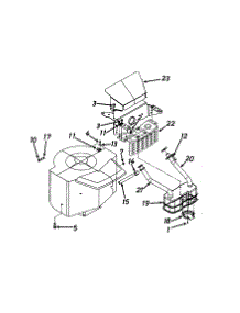 Muffler parts for Ranch King Lawn Tractor 13A0619G206 / 1997 from AppliancePartsPros.com
