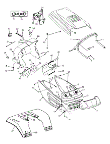 Hood Style 8 parts for Ranch King Lawn Tractor 13AD698G205 / 2002 from AppliancePartsPros.com