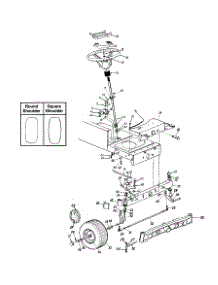 Wheels, Front / Axle, Front / Steering Assembly parts for Ranch King Lawn Tractor 13AJ695H205 / 1998 from AppliancePartsPros.com