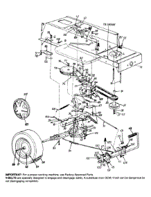 Frame, Drive, Wheels, Rear parts for Ranch King Lawn Tractor 13AM670G206 / 1999 from AppliancePartsPros.com