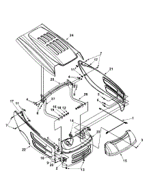 Hood Style 8 parts for Ranch King Lawn Tractor 13AS678H205 / 2002 from AppliancePartsPros.com