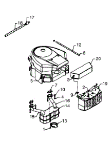 Engine Accessories, Muffler parts for Ranch King Lawn Tractor 13AU695H205 / 1999 from AppliancePartsPros.com