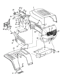 Hood (Style 3) parts for Ranch King Lawn Tractor 13AX693G206 / 1998 from AppliancePartsPros.com
