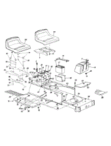 Seat / Fuel Tank / Frame / Battery parts for Ranch King Lawn Tractor 13AX693G206 / 1998 from AppliancePartsPros.com