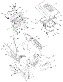 Hood, Fuel Tank, Electrical parts for Ranch King Lawn Tractor 13AZ618H705 / 2004 from AppliancePartsPros.com