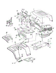 Hood Style 5 parts for Ranch King Lawn Tractor 13BM675G205 / 1999 from AppliancePartsPros.com
