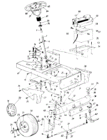 Steering Assembly, Lower Frame & Battery parts for Ranch King Garden Tractor 142-848H205 / 1992 from AppliancePartsPros.com