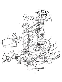 Spindle, Deck Brake, And Chute Assembly parts for Ranch King Garden Tractor 14AQ825H206 / 1997 from AppliancePartsPros.com