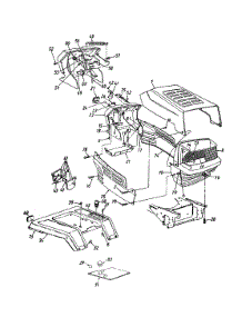Hood Style 5 parts for Ranch King Garden Tractor 14AS825H205 / 1998 from AppliancePartsPros.com