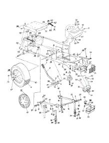 Wheels, Rear / Deck Lift & Hanger / Muffler / Fuel Tank parts for Ranch King Garden Tractor 14AS825H205 / 1998 from AppliancePartsPros.com