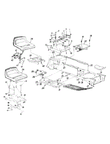 Frame, Seat, Fuel Tank parts for Ranch King Garden Tractor 14AS825H206 / 1999 from AppliancePartsPros.com