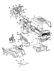 Hood Style 5 parts for Ranch King Garden Tractor 14AS825H206 / 1999 from AppliancePartsPros.com