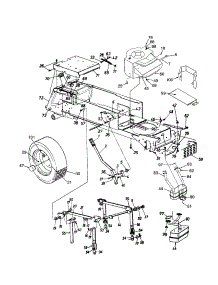 Deck Lift & Hanger Assembly / Muffler / Frame / Wheels, Rear / Fuel Tank parts for Ranch King Garden Tractor 14AY833P206 / 1997 from AppliancePartsPros.com