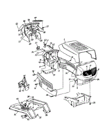 Hood Style 3 parts for Ranch King Garden Tractor 14BY833P206 / 1998 from AppliancePartsPros.com