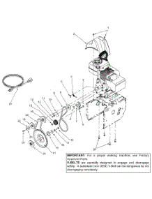 Engine & V-Belts parts for Ranch King Snow Thrower 31A-614E205 / 2001 from AppliancePartsPros.com