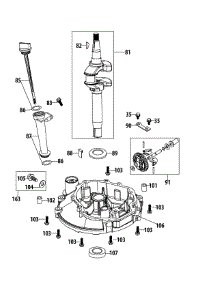 1X65lu Crankshaft & Crankcase Cover parts for Remington Log Splitter 24CF50MX783 / 2015 from AppliancePartsPros.com