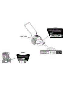 Label Map 25A-262J783 parts for Remington Wheeled Trimmer 25A-262J783 / 2014 from AppliancePartsPros.com