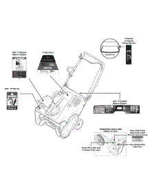 Label Map 31A-2M1e783 parts for Remington Snow Thrower 31A-2M1E783 / 2015 from AppliancePartsPros.com