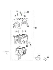 261-Ju Muffler parts for Remington Snow Thrower 31AS2M1E783 / 2015 from AppliancePartsPros.com