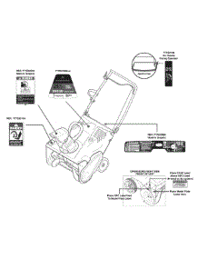Label Map 31As2m1e783 parts for Remington Snow Thrower 31AS2M1E783 / 2015 from AppliancePartsPros.com