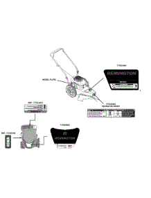 Label Map 25A-26J7783 parts for Remington Wheeled Trimmer 25A-26J7783 / 2015 from AppliancePartsPros.com