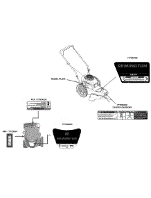 Label Map 25A-262J783 parts for Remington Wheeled Trimmer 25A-262J783 / 2015 from AppliancePartsPros.com