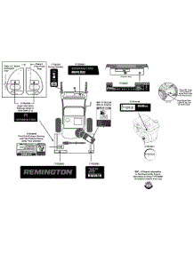 Label Map 31Am63ff783 parts for Remington Snow Thrower 31AM63FF783 / 2014 from AppliancePartsPros.com