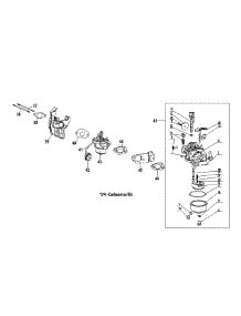 375-Su Carburetor parts for Remington Snow Thrower 31AH66FG783 / 2014 from AppliancePartsPros.com