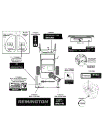 Label Map 31Am66fg783 parts for Remington Snow Thrower 31AM66FG783 / 2015 from AppliancePartsPros.com