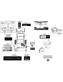 Label Map 31Ah65fh783 parts for Remington Snow Thrower 31AH65FH783 / 2014 from AppliancePartsPros.com