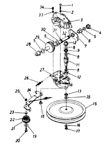 Transmission parts for Sentar Self-Propelled Walk-Behind Mower 123-478A021 / 1993 from AppliancePartsPros.com