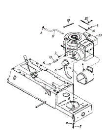 Engine, External parts for Servistar Lawn Tractor 134M699G105 / 1994 from AppliancePartsPros.com