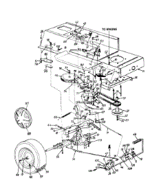 Frame Lower / Drive / Pedal Assembly / Wheels, Rear parts for Servistar Lawn Tractor 135P679H105 / 1995 from AppliancePartsPros.com