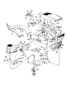 Hood Style 9 / Muffler parts for Servistar Lawn Tractor 135P679H105 / 1995 from AppliancePartsPros.com