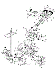 Rear Tine Tiller - Upper Assembly parts for Servistar Tiller 215-420-105 / 1995 from AppliancePartsPros.com