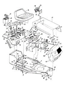 Hood And Throttle Assembly parts for Servistar Lawn Tractor 132-431E105 / 1992 from AppliancePartsPros.com