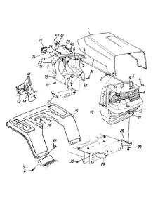 Hood Style 0 parts for Signature Lawn Tractor TMO-339612 / 1993 from AppliancePartsPros.com