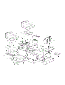 Seat, Fuel Tank, Battery, Frame parts for Silver Series Lawn Tractor 13A8693G009 / 2000 from AppliancePartsPros.com