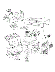 Hood Style 8 / Muffler parts for Statesman Lawn Tractor 135M678G016 / 1995 from AppliancePartsPros.com