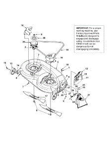 Deck Assembly "F" parts for Statesman Lawn Tractor 13BH660F016 / 2002 from AppliancePartsPros.com