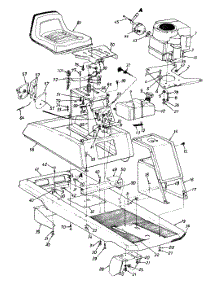 Main Frame & Engine Cover Assembly parts for Statesman Lawn Tractor 132-520B016 / 1992 from AppliancePartsPros.com