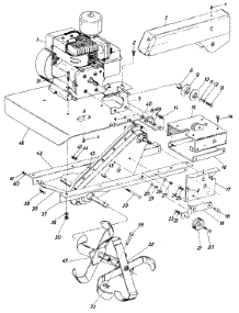 Frame And Tines parts for Statesman Tiller 217-320-016 / 1987 from AppliancePartsPros.com