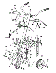 Handle & Wheel Assembly parts for Statesman Tiller 216-340-016 / 1996 from AppliancePartsPros.com