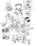 Engine, Grass Catcher, Mulching Kit And Chute Deflector